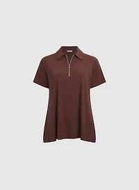 Half-Zip Polo Top