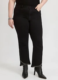 Joseph Ribkoff - Embellished Hem Flare-Leg Jeans