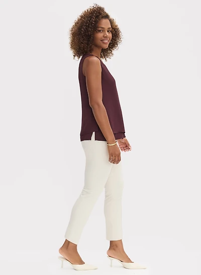 Sleeveless Blouse & Ankle-Length Pants