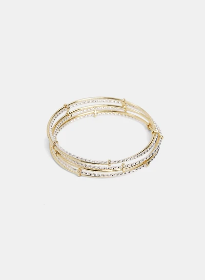 Three-Row Bangle Set