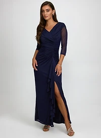 Robe à volants en cascade