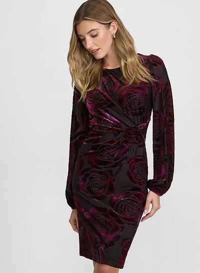 Rose Velvet Dress