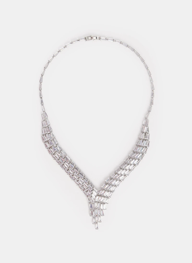 Crystal Baguette Necklace