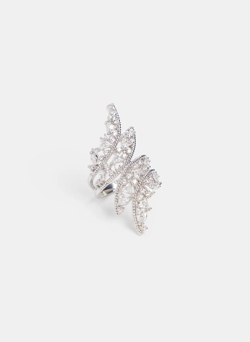 Wrap-Around Cubic Zirconia Ring
