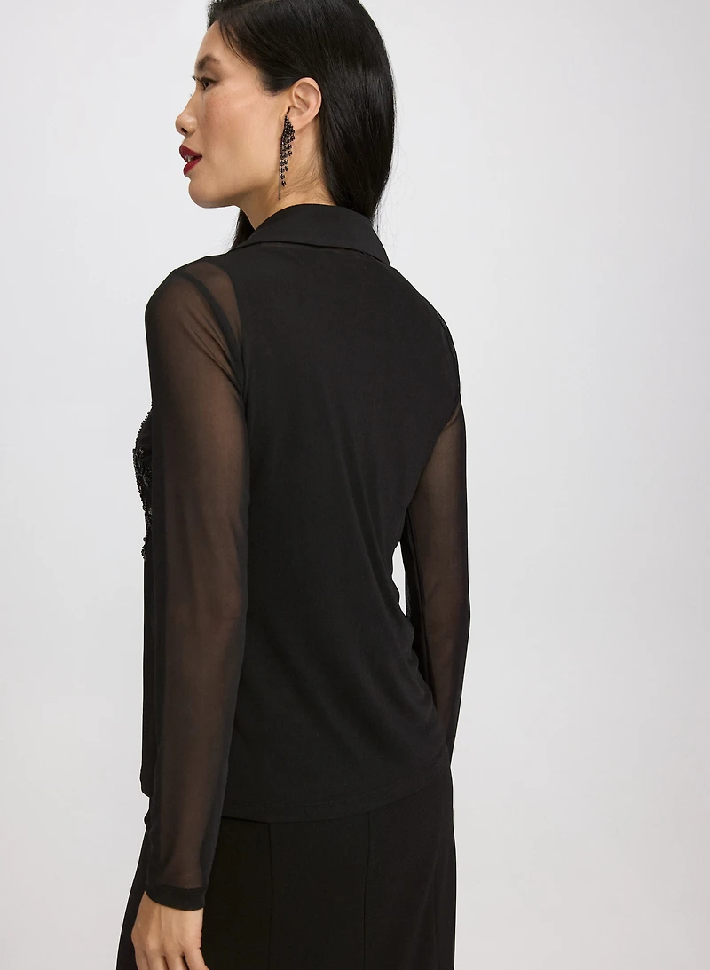 Sequin Embroidered Top