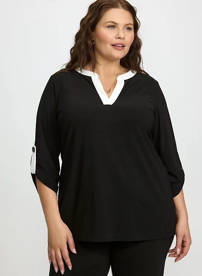 Contrast Trim Top