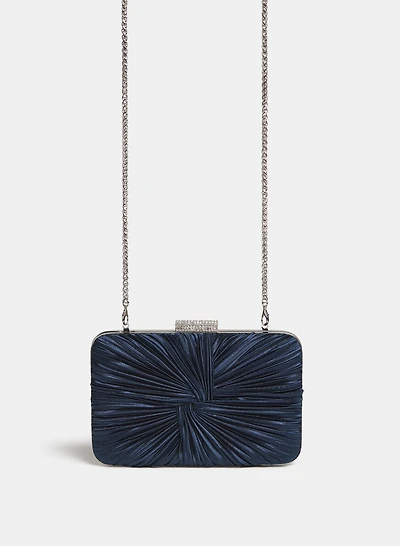 Pochette en satin à noeud