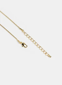 Collier à pendentif deux tons à cristaux