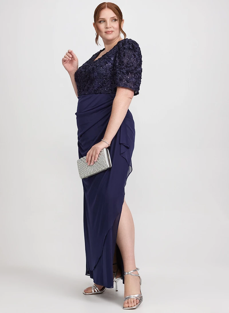 Embroidered Empire Waist Dress