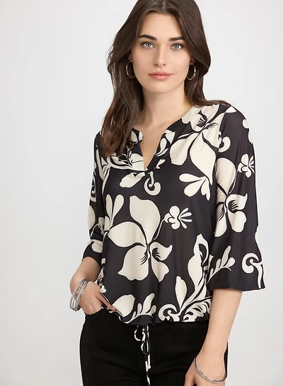 Floral Drawstring Top
