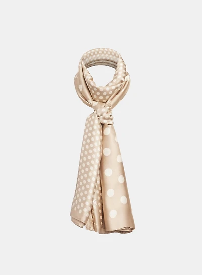 Dot & Paisley Print Scarf