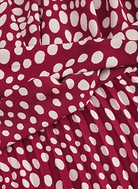 Polka Dot Plissé Dress