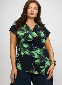 Melanie Lyne - Haut floral à effet portefeuille