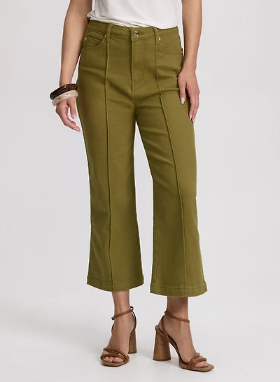 Cropped Flare-Leg Jeans