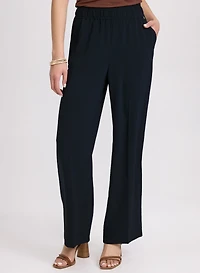 Pantalon large à taille élastique