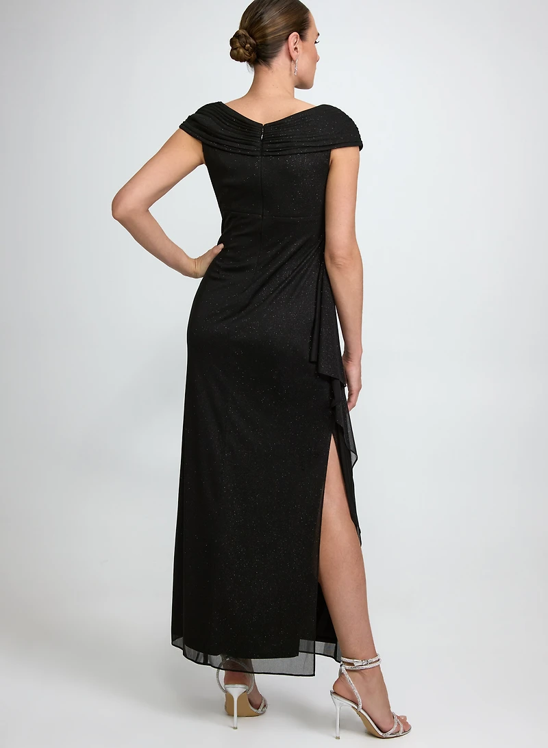 Glitter Slit Dress