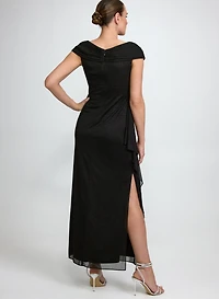Glitter Slit Dress