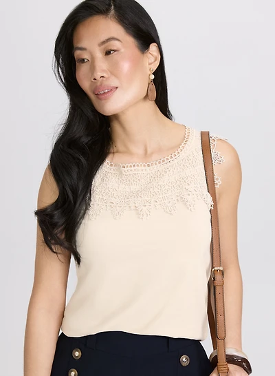 Débardeur à encolure en crochet