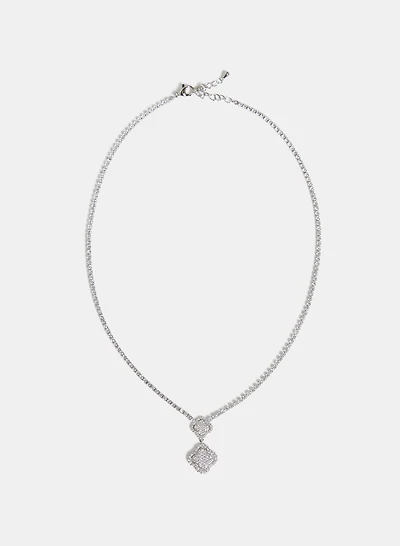 Cubic Zirconia Clover Pendant Necklace