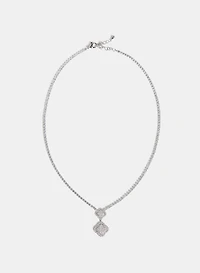 Cubic Zirconia Clover Pendant Necklace