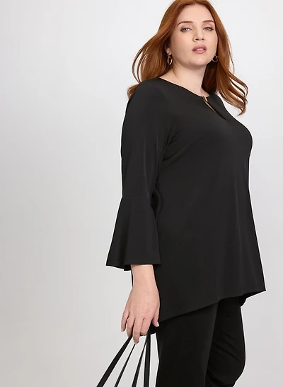 Pleated Chiffon Detail Blouse