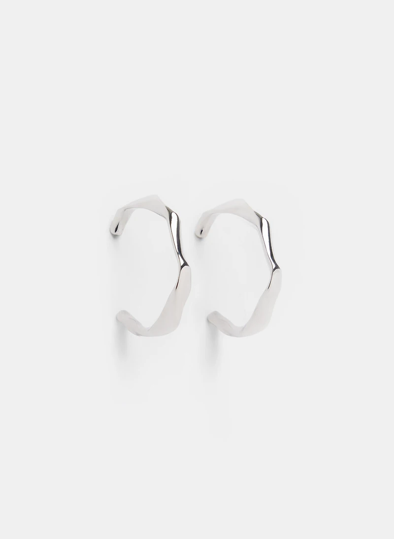 Wavy Hoop Earrings
