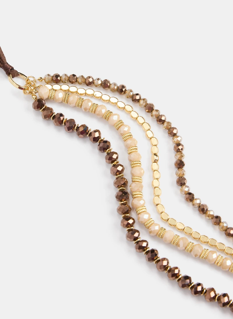 Four-Row Beaded Necklace