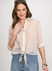 Chemisier boutonné à rayures