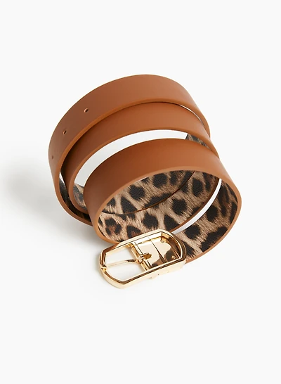 Ceinture à motif léopard
