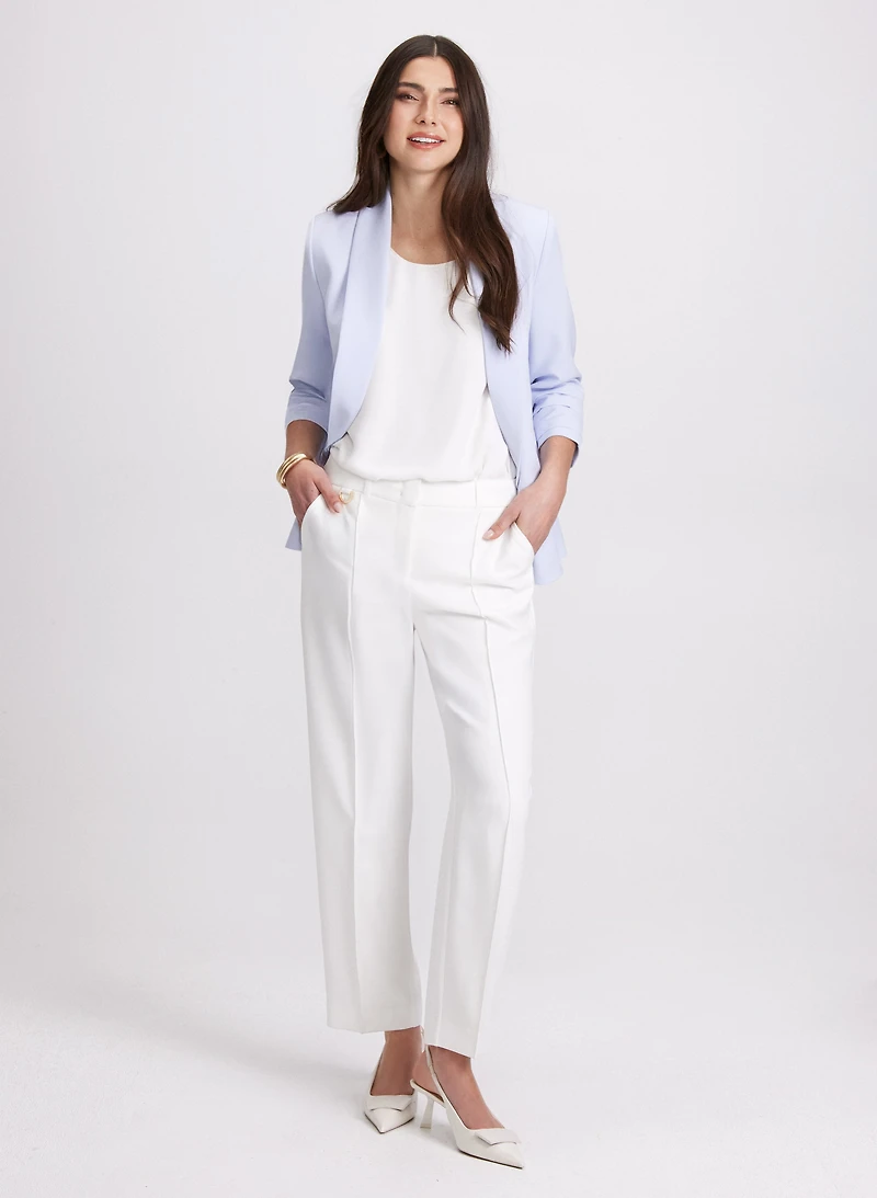 Open Twill Jacket & Straight-Leg Pants