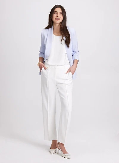 Open Twill Jacket & Straight-Leg Pants