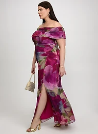 Floral Off-Shoulder Dress