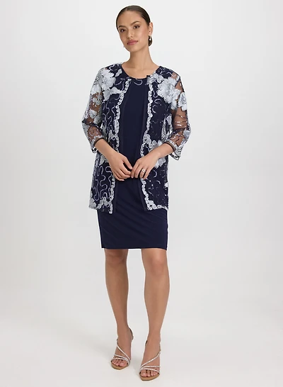 Ensemble à robe et veste paillettes
