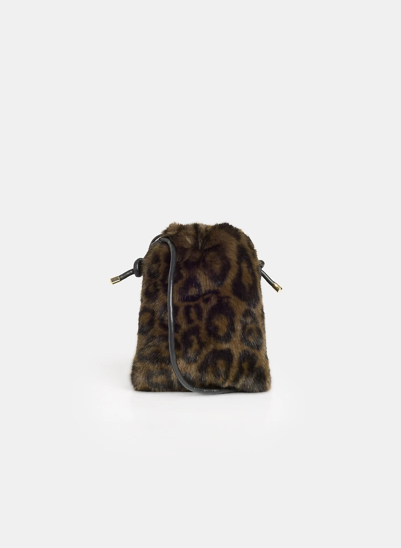 Faux-Fur Phone Bag