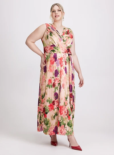 Floral Satin Dress