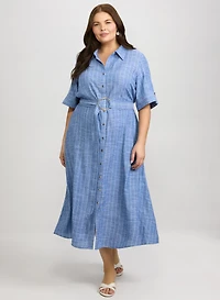 Robe chemisier à rayures