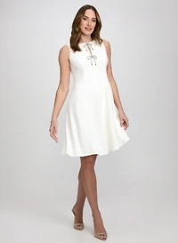 Crystal Bow Embellished Dress