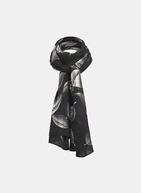 Foulard métallique à motif feuilles