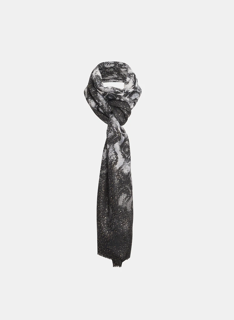 Foulard à motif abstrait scintillant