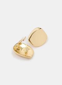 Metal Button Earrings