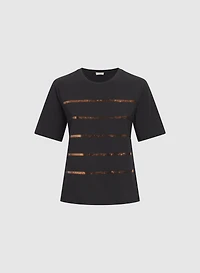 Sequin Stripe T-Shirt