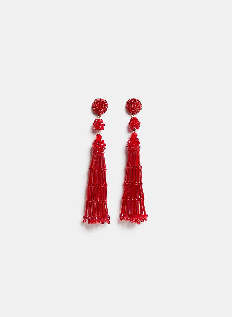 Boucles d'oreilles à pampilles et billes