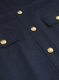 Fitted Denim-Style Dress