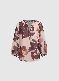 Blouse florale en chiffon