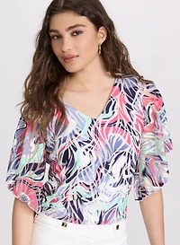 Blouse à motif abstrait