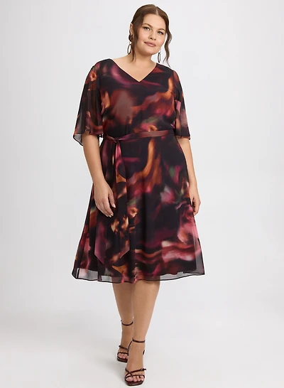 Abstract Print Dress