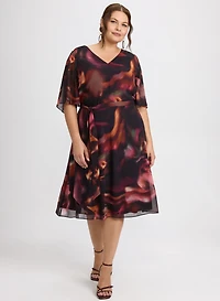 Abstract Print Dress