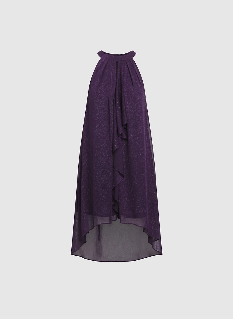 Glitter Mesh A-Line Dress