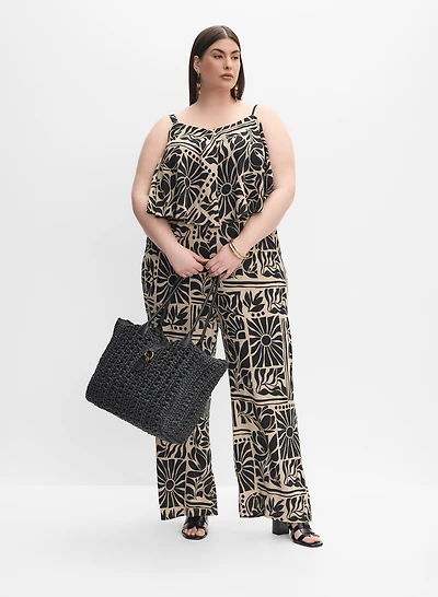 Melanie Lyne - Tropical Tile Print Jumpsuit