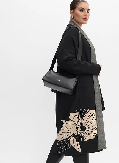 Floral Placement Print Cardigan